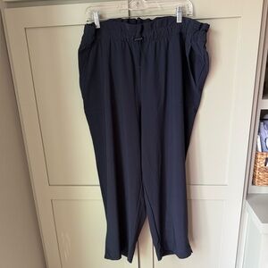 NWOT Talbots Capri Navy Blue Relaxed Fit Capri Pants SZ XL